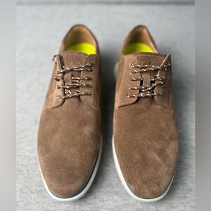 New Florsheim Fuel Suede Plain Toe Oxford, Mocha 7.5M